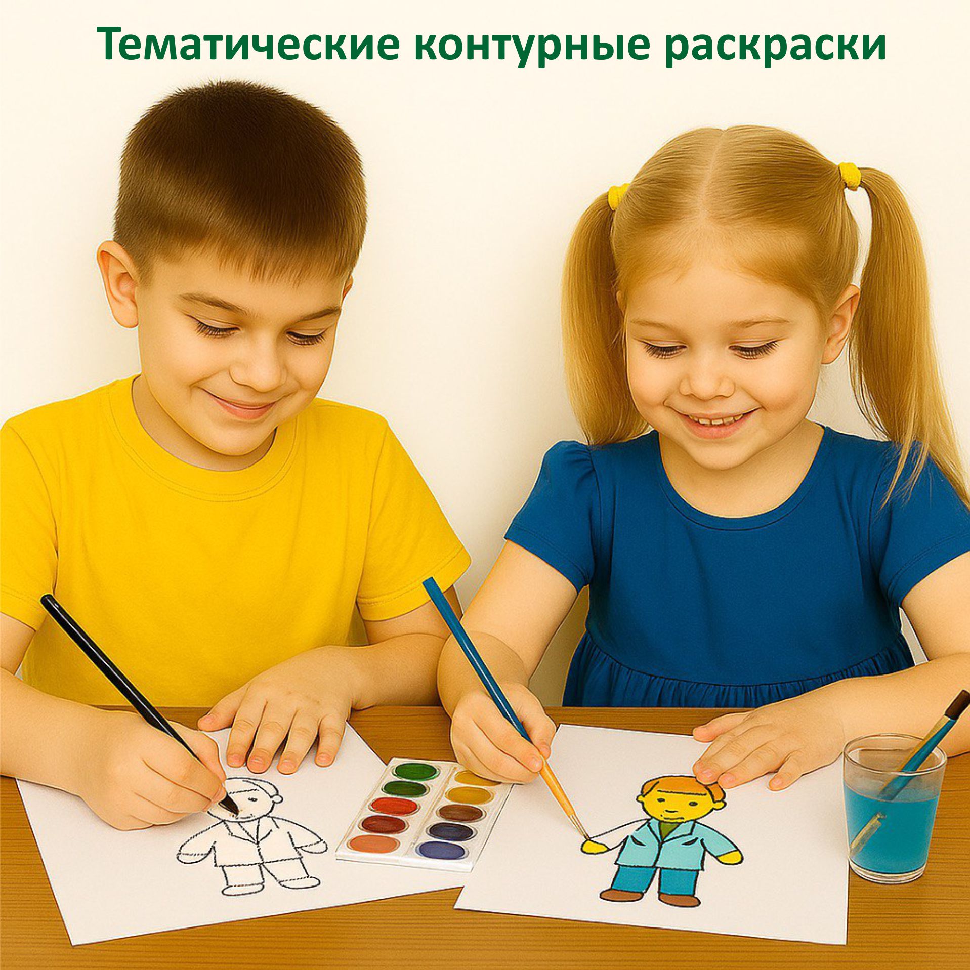 Раскраски обводилки